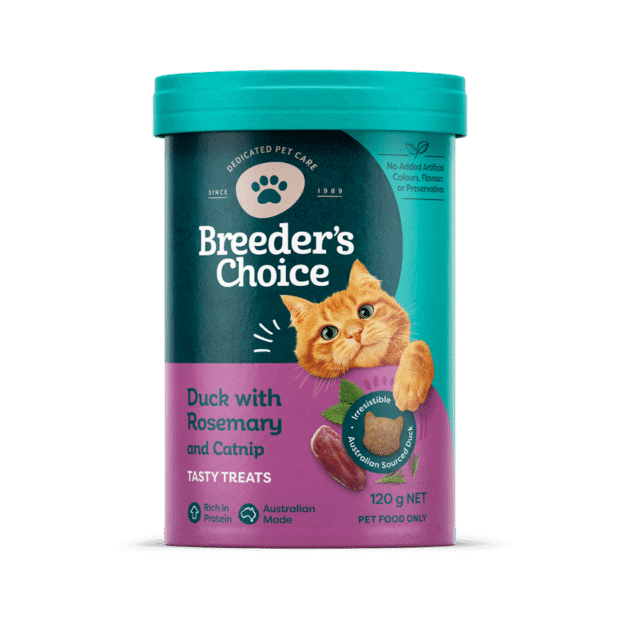Breeder's Choice CAT TREATS DUCK CATNIP 120G