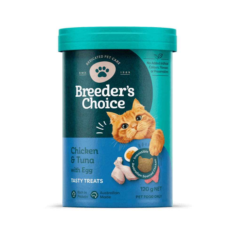 Breeder's Choice CAT TREATS CHICK TUNA 120G ? Natural Cat Treats Australia