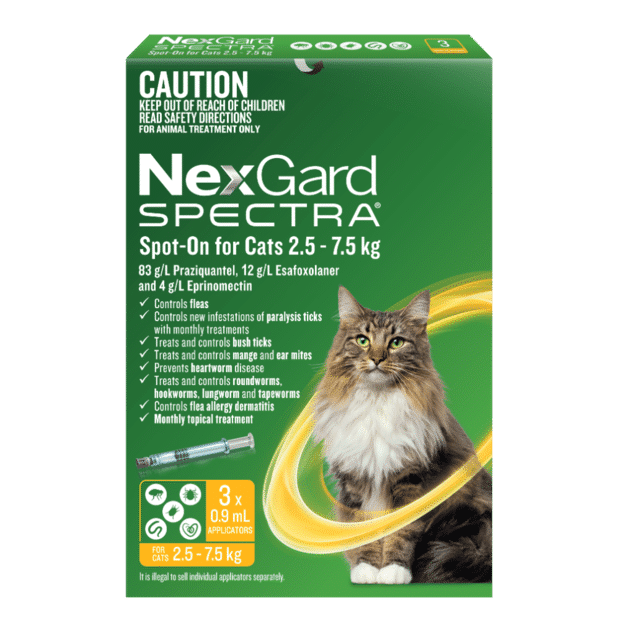 NEXGARD SPECTRA Spot-on Solution for Cats 2.5 - 7.4 kg