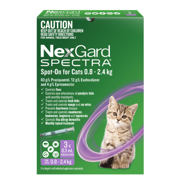 NEXGARD SPECTRA Spot-on Solution for Small Cats & Kittens 0.8-2.4 kg