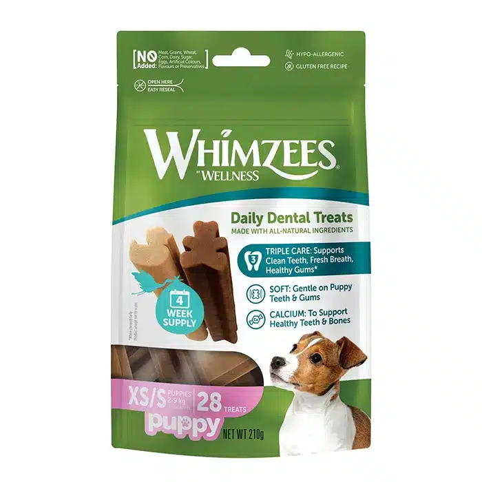 Whimzees Dental Treats For Puppies Extra Small & Small Breeds - 28 Pack