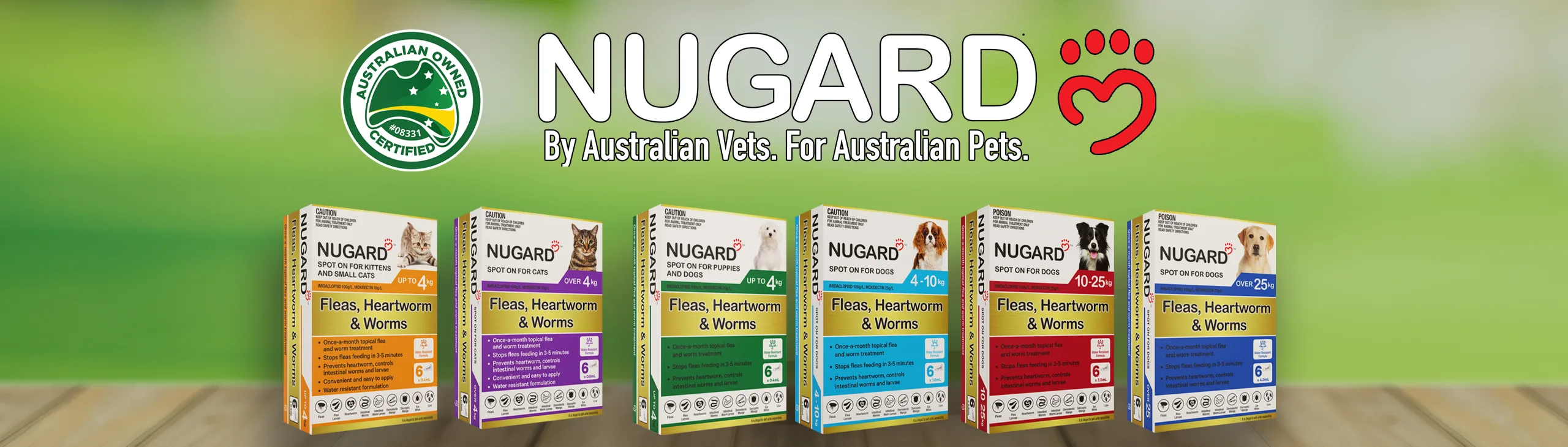 Nugard — flea, heartworm and worm protection for dogs and cats