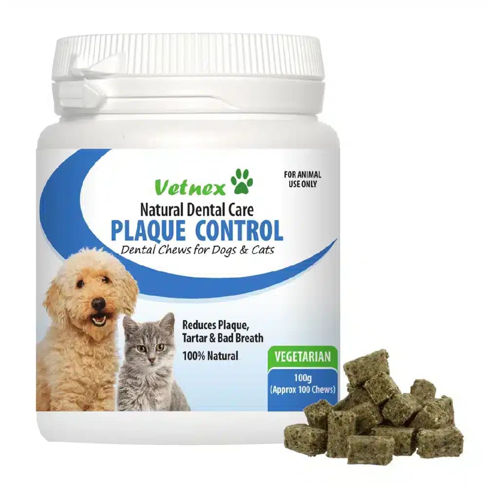 Vetnex Vegetarian Plaque Control Dental Chews For Dogs and Cats - 100g