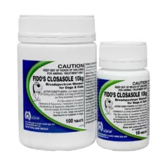 Fido's Closasole 10kg Tablets For Cats/Dogs - 10 And 100 Tablets 10 Tablets