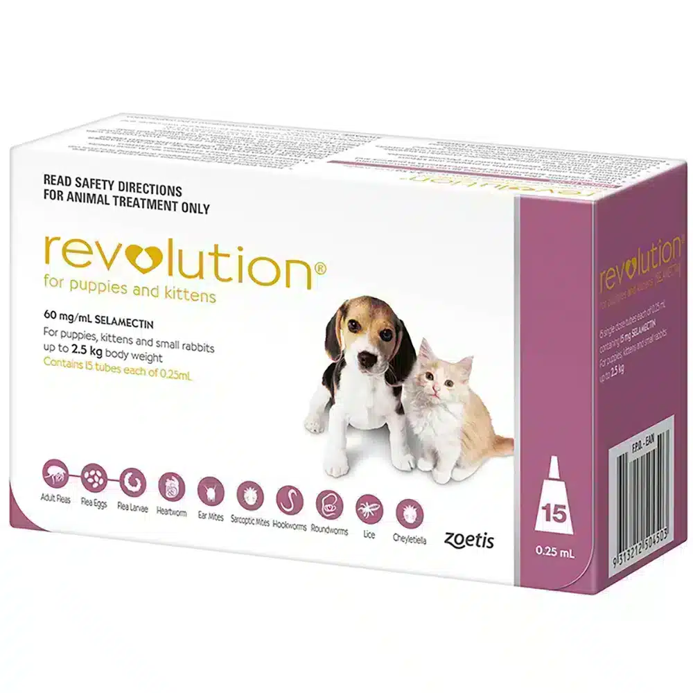 Revolution Pink For Puppies And Kittens (Up To 2.5Kg) 15 Pack