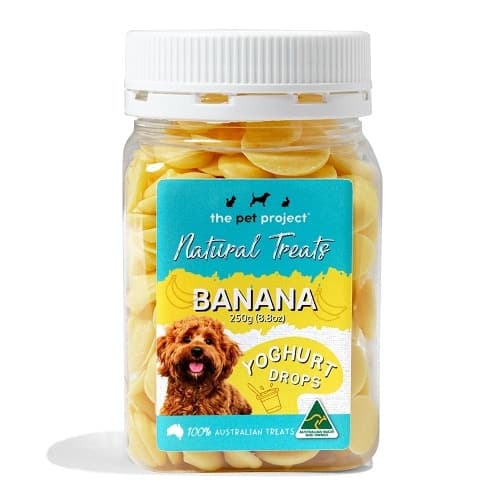 The Pet Project Dog Treats Banana Yoghurt Drops for Dogs - 250g