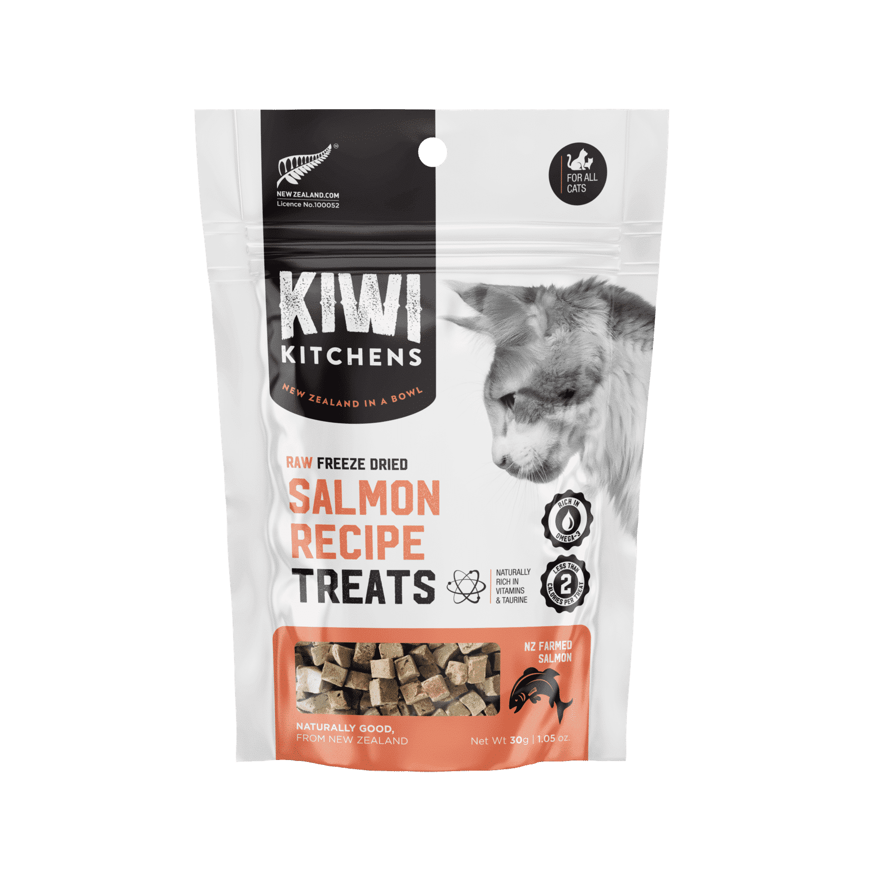 Kiwi Kitchens Freeze Dried Salmon Recipe Cat Treat - 30g