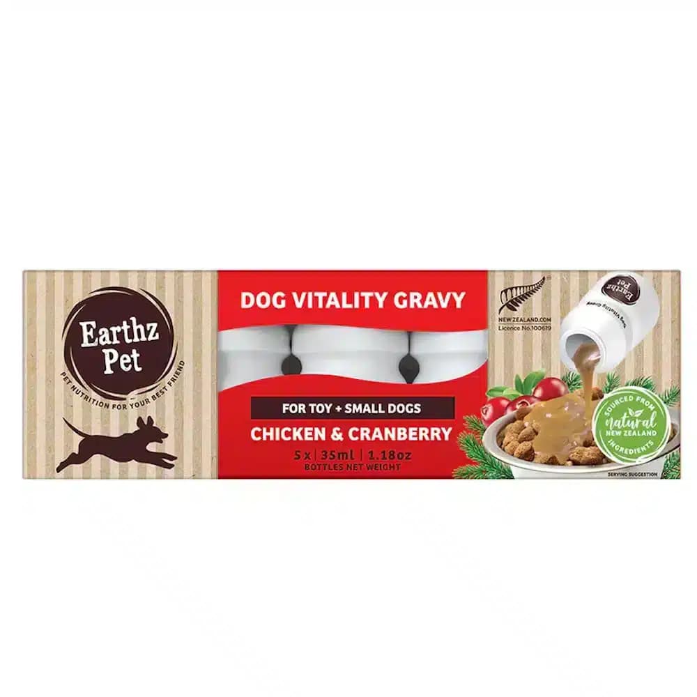 Earthz Pet Dog Food Vitality Gravy Chicken And Cranberry For Toy and Small Dogs - 5 Pack And 25 Pack 5 Pack