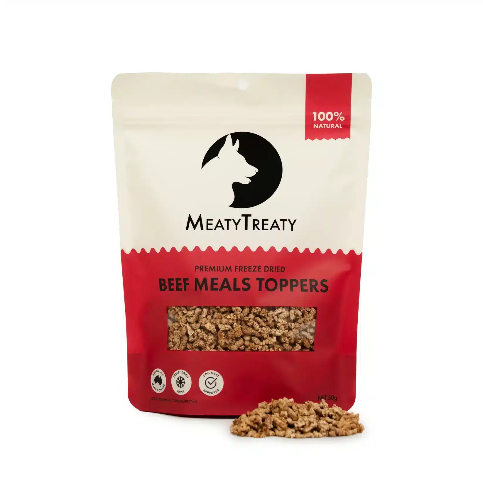 Meaty Treaty Freeze Dried Beef Meals Toppers - 50g