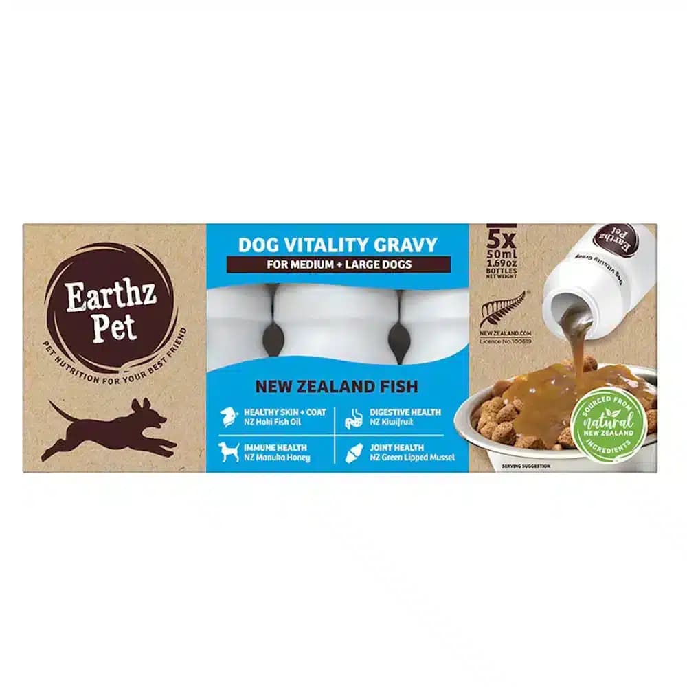 Earthz Pet Dog Food Vitality Gravy Fish For Medium and Large Dogs - 5 Pack & 25 Pack 5 Pack