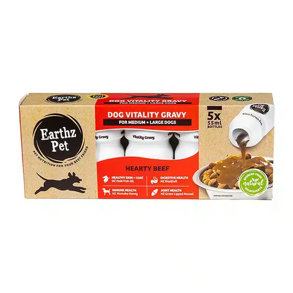 Earthz Pet Dog Food Vitality Gravy Beef For Medium And Large Dogs - 5 Pack & 25 Pack 5 Pack