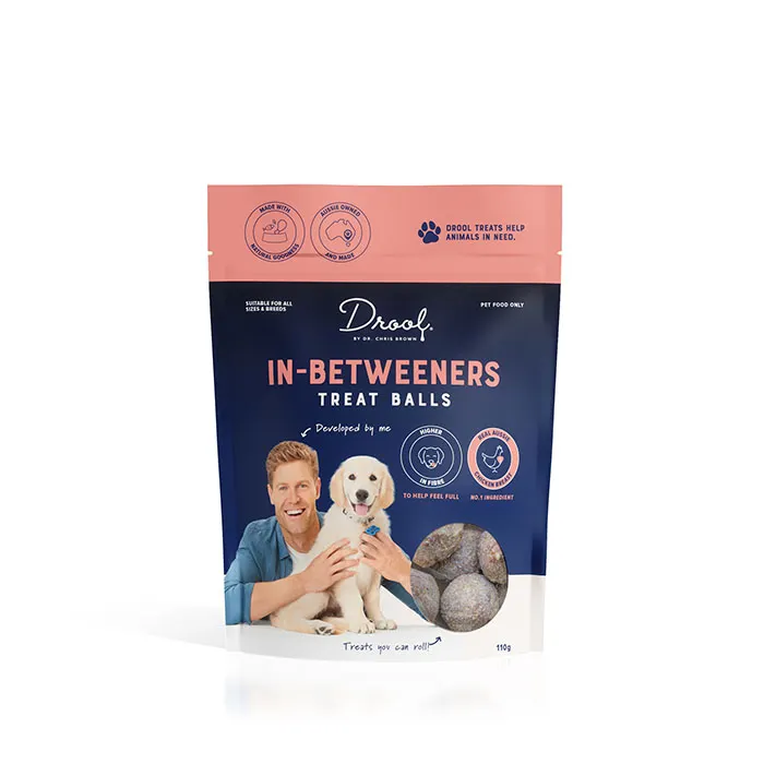 Drool by Dr Chris Brown In-Betweeners Gland And Gut Treats Chicken - 110g