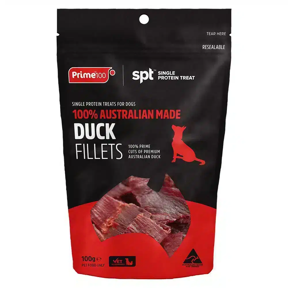 Prime100 Duck Fillet Dog Treats - 100g