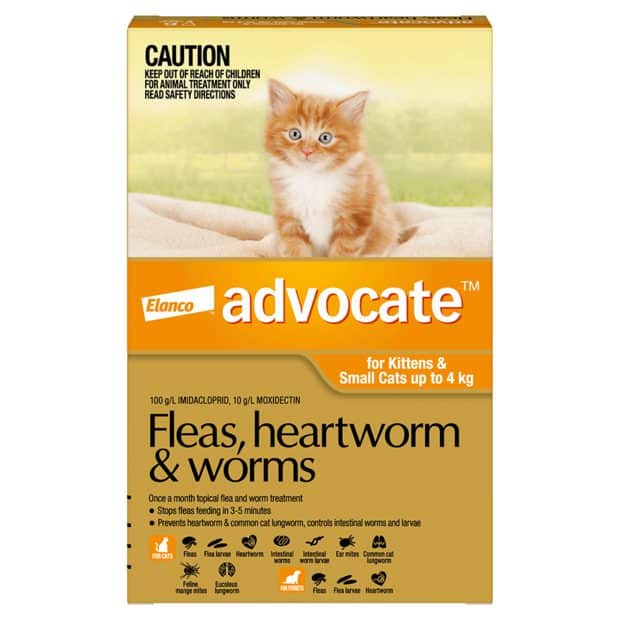 Advocate Small Cat Orange - 3 Packs And 6 Packs