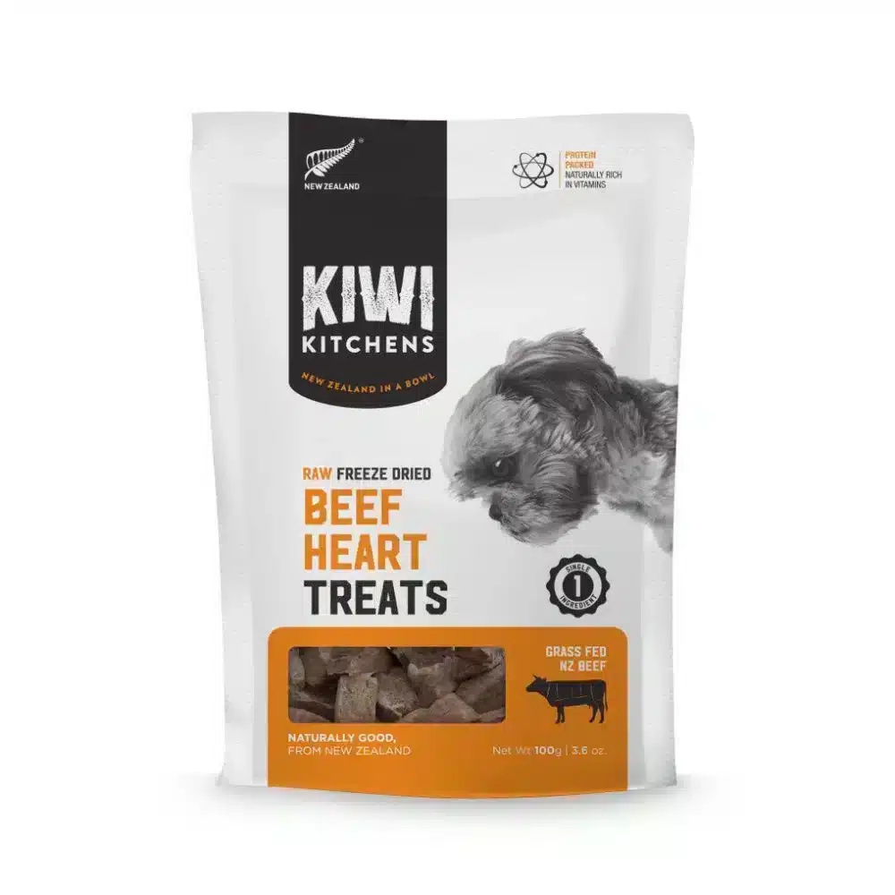 Kiwi Kitchens Freeze Dried Beef Heart Dog Treat - 100g