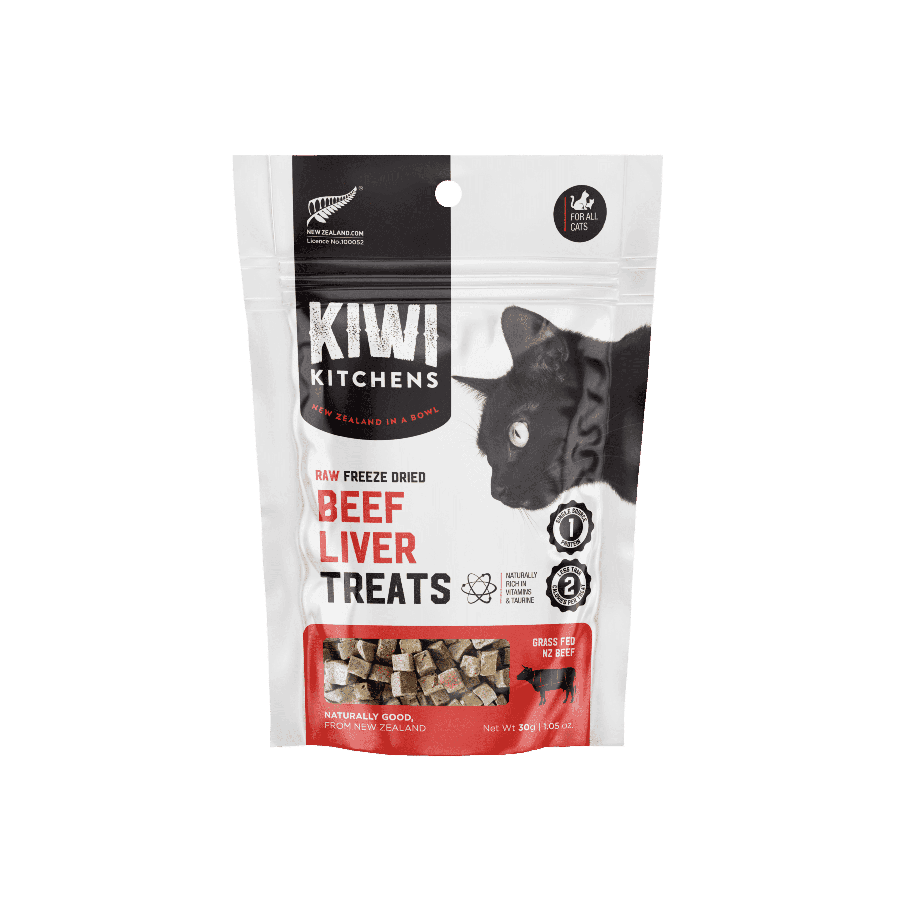 Kiwi Kitchens Freeze Dried Beef Liver Cat Treat - 30g