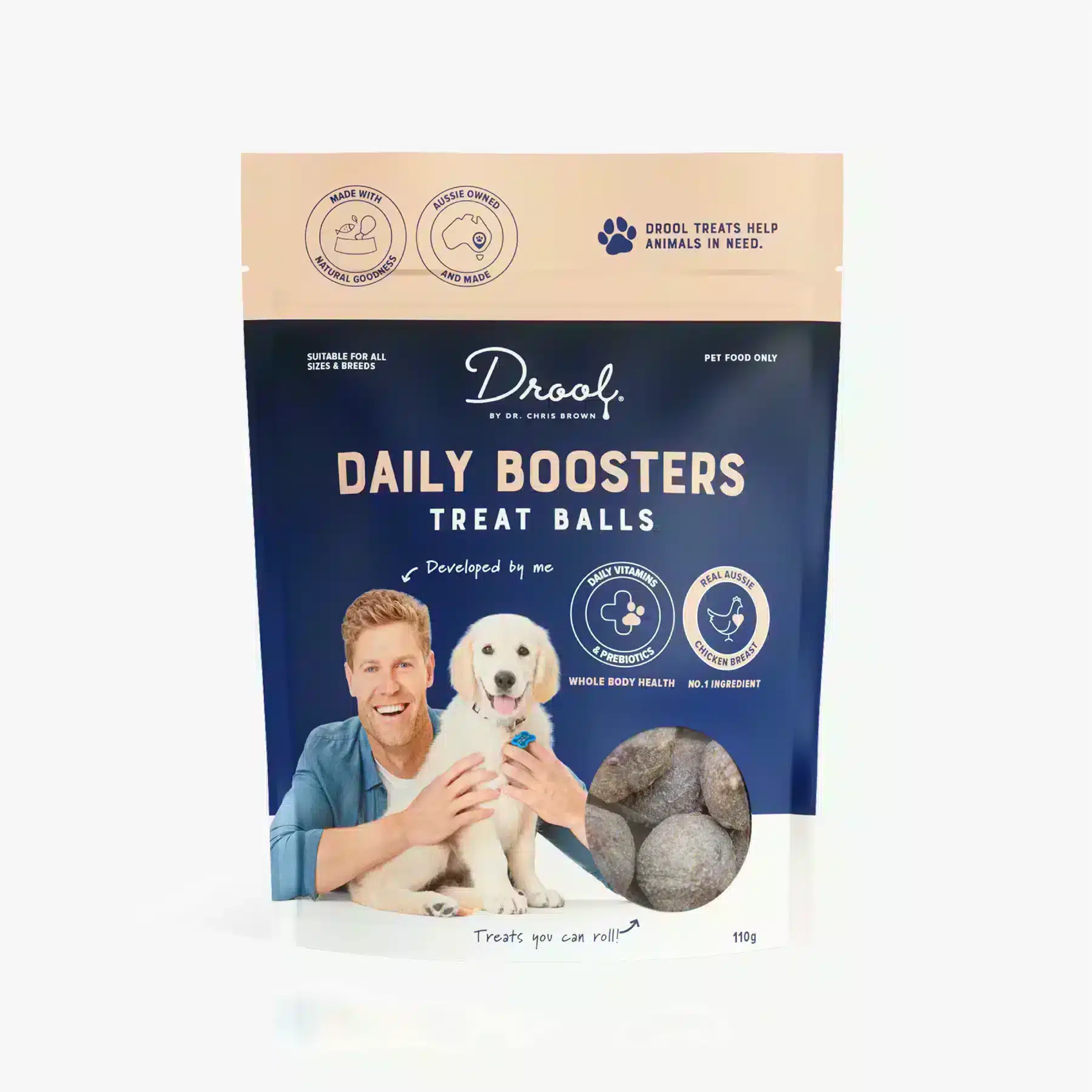 Drool by Dr Chris Brown Daily Booster Dog Treats - 110g