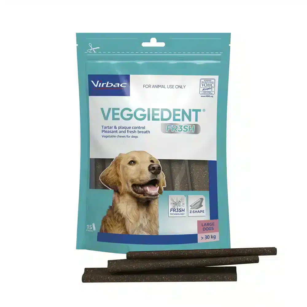 Virbac Veggiedent Fr3sh Large Dog Dental Chews - 15 Pack