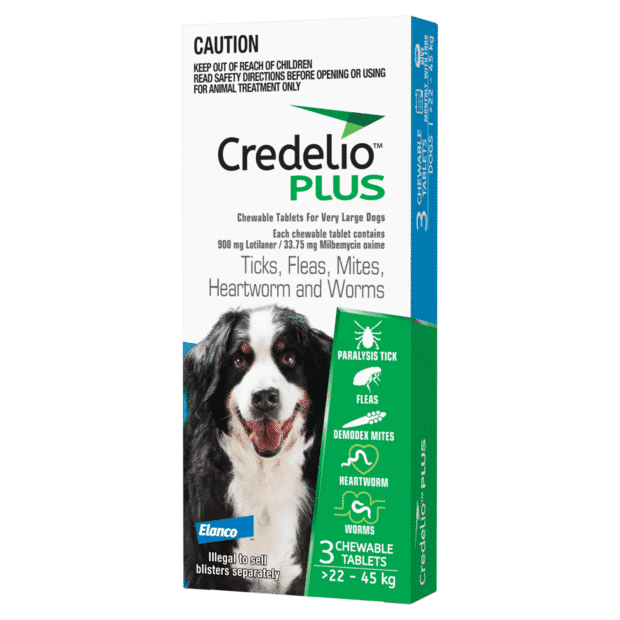 Credelio Plus - Very Large Dog Blue 22.1 to 45kg 3 Packs