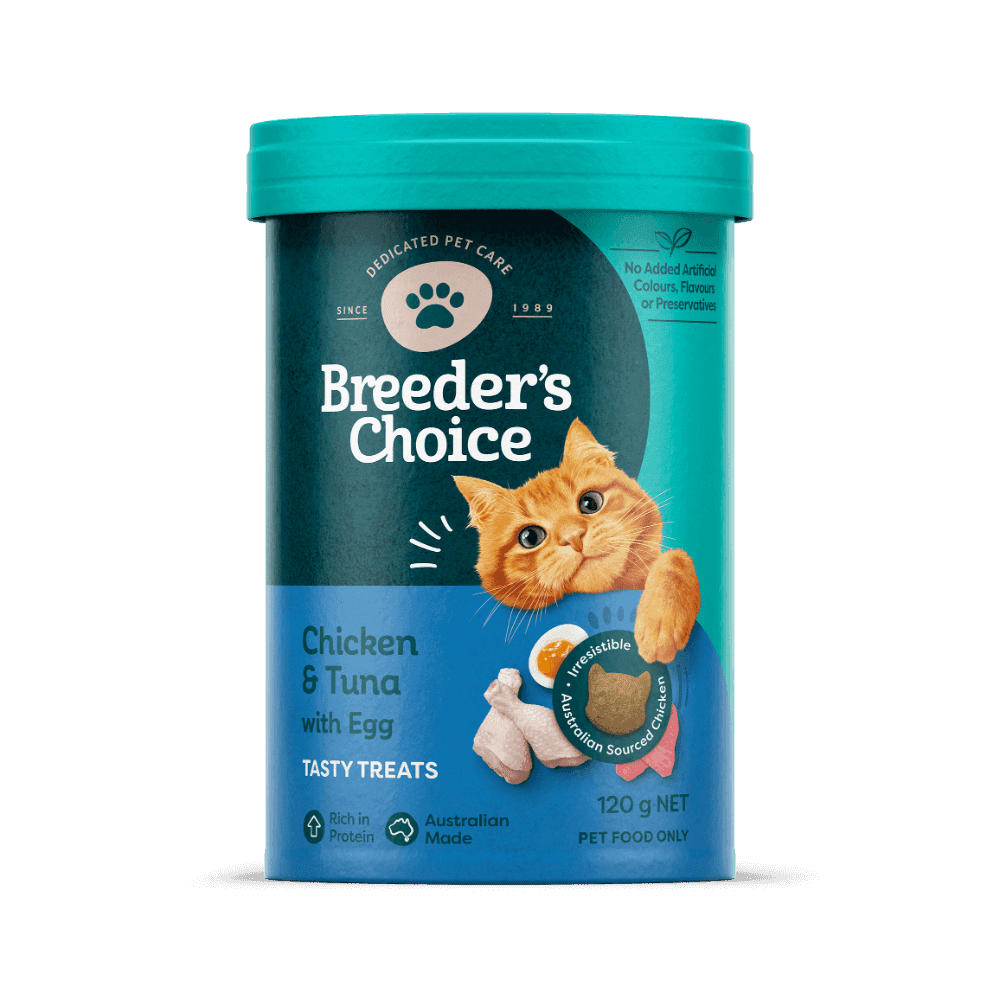 Breeder's Choice Cat Treats Chicken And Tuna with Egg - 120g