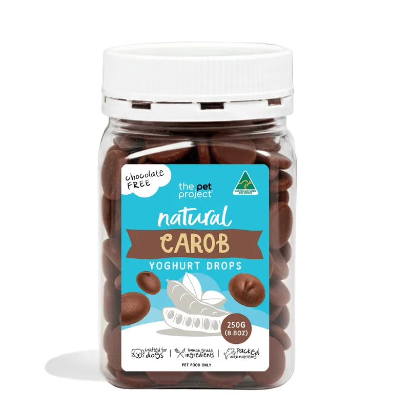 The Pet Project Carob Yoghurt Drops Dog Treats 250g