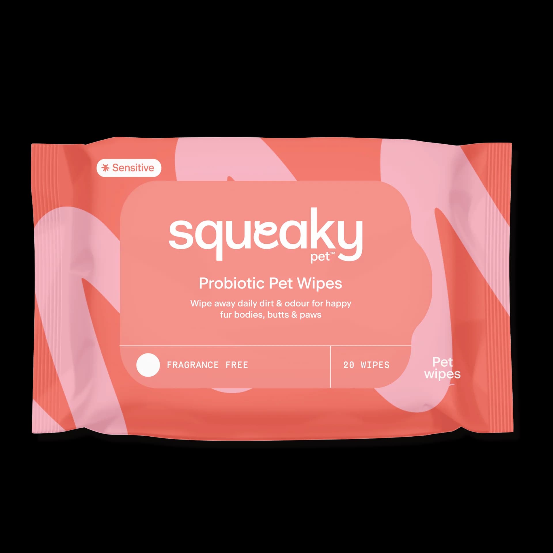 Squeaky Pet Probiotic Pet Wipes Fragrance Free - 20 Wipes