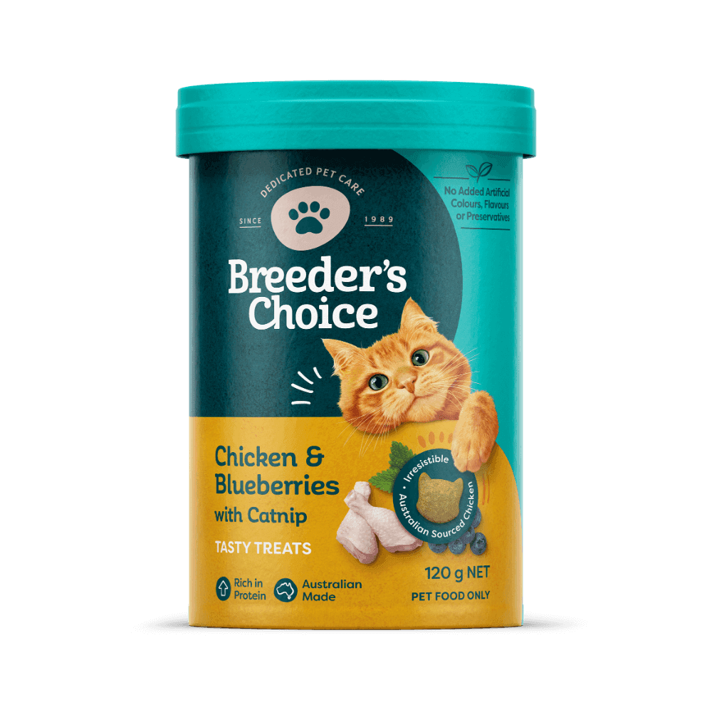 Breeder's Choice Cat Treats Chicken And Blueberries with Catnip - 120g