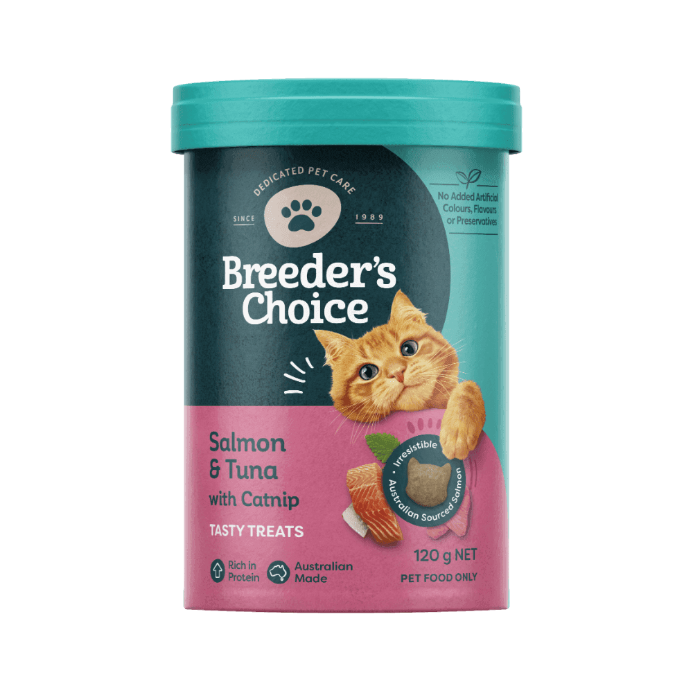 Breeder's Choice Cat Treats Salmon And Tuna with Catnip - 120g