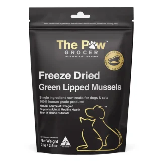 The Paw Grocer - Black Label Freeze Dried Green Lipped Mussels 72g