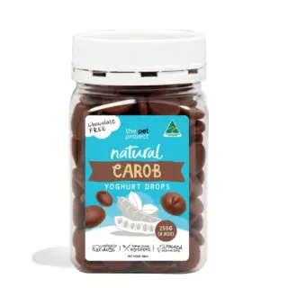The Pet Project Carob Yoghurt Drops Dog Treats 250g