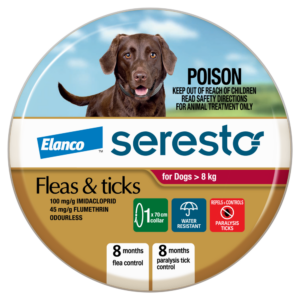 Seresto™ Flea & Tick Collar for Dogs Over 8kg - 1 Pack