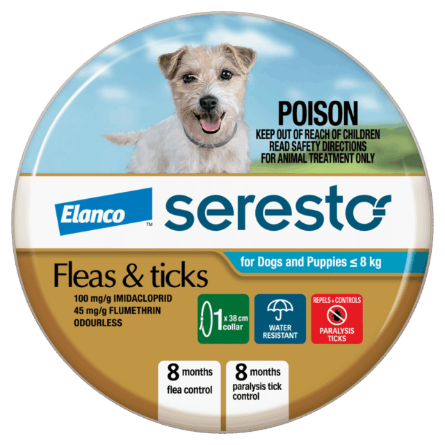 Seresto™ Flea & Tick Collar for Dogs And Puppies Up To 8kg - 1 Pack