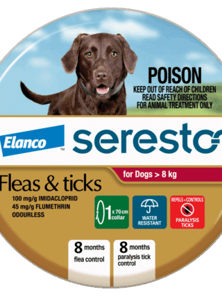 Seresto™ Flea & Tick Collar for Dogs Over 8kg - 1 Pack