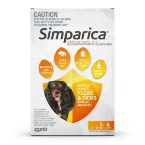 Simparica Orange - For Small Dogs (5.1-10kg) - 6 Pack
