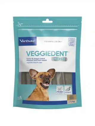 Virbac Veggiedent Fr3sh Extra Small Dog Chews - 15 Pack