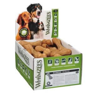 Whimzees Ricebone Treats For Medium and Large Dogs - 20 Pack