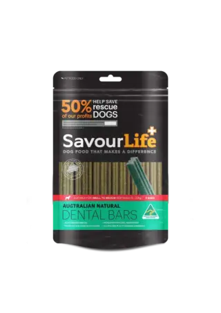 SAVOURLIFE AUSTRALIAN NATURAL DENTAL BARS SML/MEDIUM 8 BARS