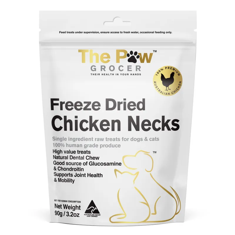 The Paw Grocer - Freeze Dried Chicken Necks 90g