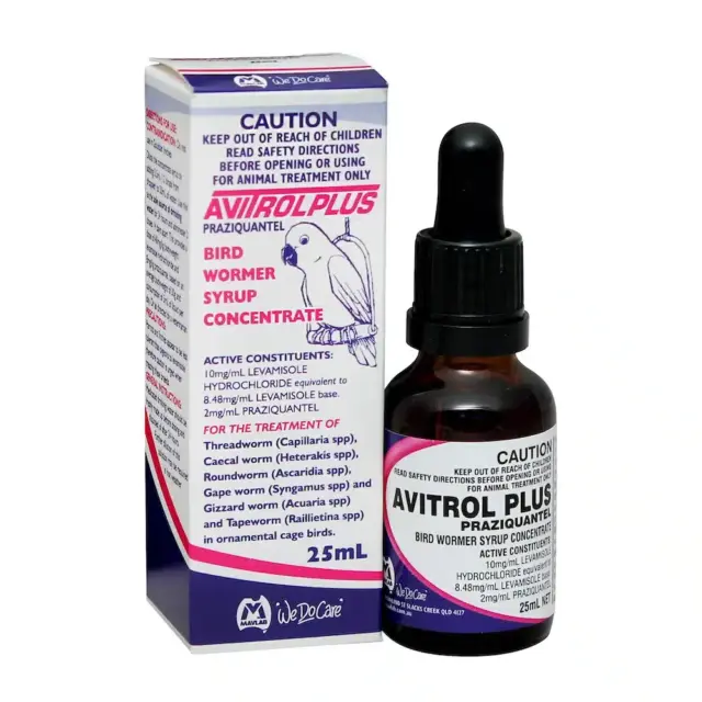 Avitrol Plus Bird Wormer Syrup Concentrate - 25ml & 100ml