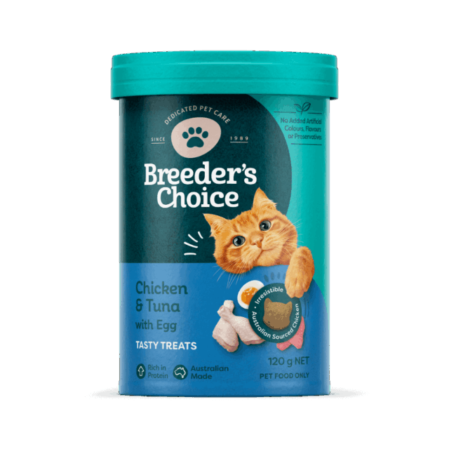 Breeder's Choice CAT TREATS CHICK TUNA 120G ? Natural Cat Treats Australia