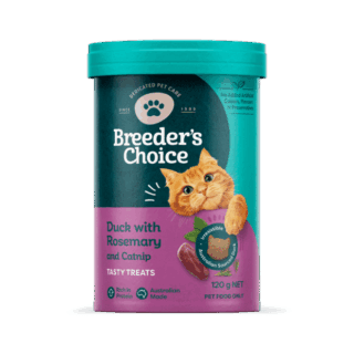Breeder's Choice CAT TREATS DUCK CATNIP 120G
