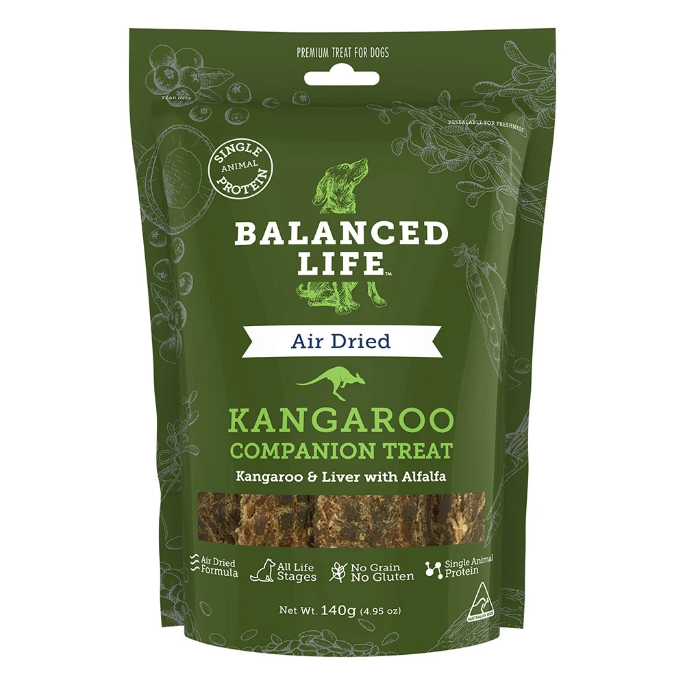 Balanced Life Kangaroo Companion Treats For Dogs 140g Australian Veterinary Wholesalers