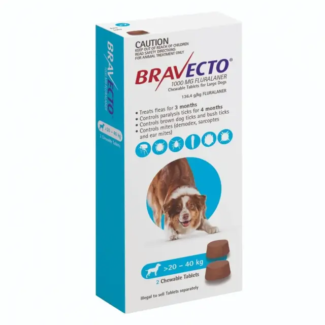 Bravecto Chews for Large Dogs (Blue)