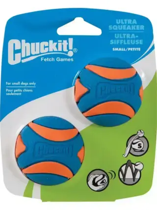 Chuckit Ultra Squeaker Ball - 2 Pack Small & Medium