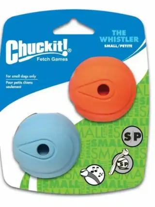 Chuckit Whistler Ball - 2 Pack Small & Medium