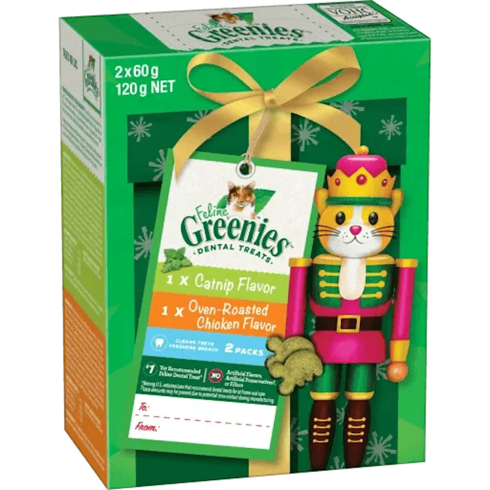 Greenies Feline Treat Nutcracker Variety Pack 60g x 2 Australian Veterinary Wholesalers