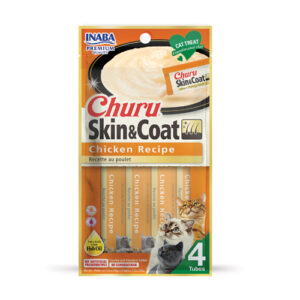 Inaba Churu Skin and Coat Cat Treats - Chicken Recipe -