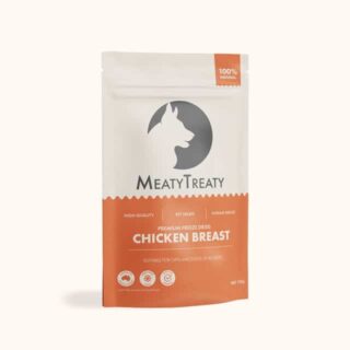 MEATY TREATY FREEZE DRIED CHICKEN BREAST DOG & CAT 100G