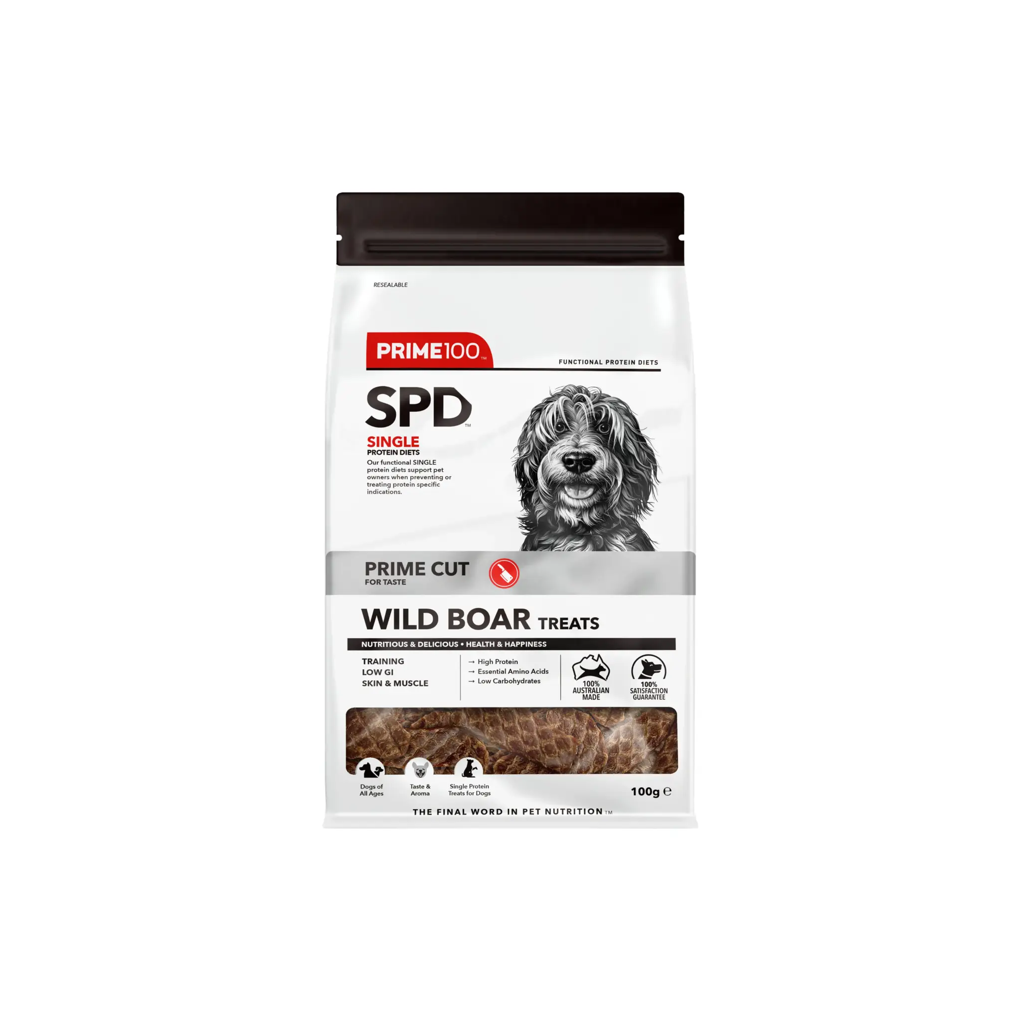 SPD Prime Cut Wild Boar Treats 100g