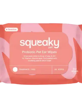 Squeaky Pet Probiotic Ear Wipes – 20 Wipes